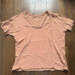 American Eagle Outfitters Tan Short Sleeve Tee